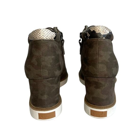 Dr. Scholl’s Green Camo Wedge Bootie Sneaker 11 - Picture 5 of 9